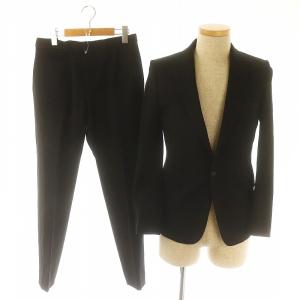 スーツ セットアップ 上下 2点セット ウール 1B ピークドラペル テーラードジャケット テーパードパンツ