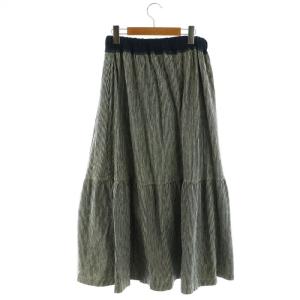 45rpm Hickory Tenjiku Skirt フレアスカート ロング プリーツ 0 紺 白 ネイビー ホワイト