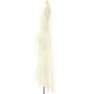 SNIDEL 24AW イレヘムシャツワンピース ロング マキシ ノースリーブ 2 白 ホワイト