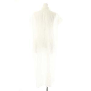 SHIPS 0 x ones コットンリネンピンタックロングシャツワンピース マキシ丈 フレンチスリーブ ONE SIZE