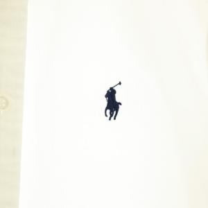 POLO RALPH LAUREN シャツ ブラウス 長袖 前開き ロゴ刺繍 コットン 8 170/96A 白 ホワイト 211537103011
