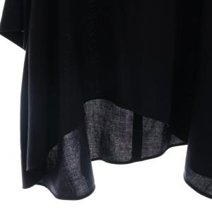 ENFOLD リネンライクプルオーバートップス ブラウス 七分袖 38 濃紺 ダークネイビー