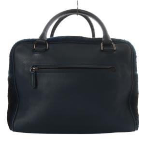 Mulberry Maisie Clipper ハンドバッグ ボア ダークネイビー