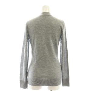 TORY BURCH ウール メタルボタン ニットカーディガン 長袖 Vネック XXS 杢グレー