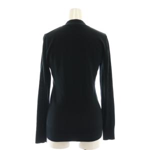 TORY BURCH コットンニット 金ボタン カーディガン 長袖 Vネック XXS 黒 ブラック