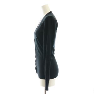 TORY BURCH コットンニット 金ボタン カーディガン 長袖 Vネック XXS 黒 ブラック