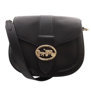 lth georgie saddle ショルダーバッグ レザー ロゴ 黒 ブラック C3241