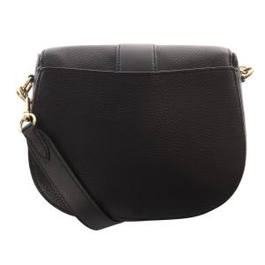 COACH lth georgie saddle ショルダーバッグ レザー ロゴ 黒 ブラック C3241