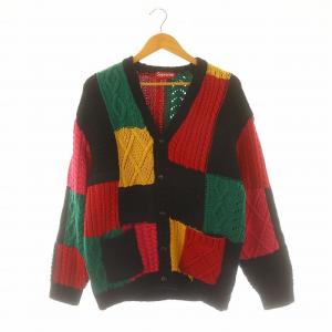 23AW Patchwork Cable Knit Cardigan