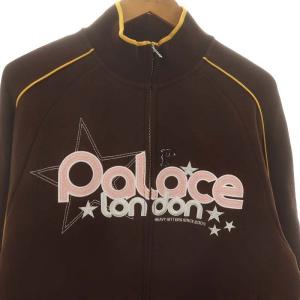 PALACE grimey zip funnel ジャケット ジップアップ スタンドカラー L 茶 ブラウン マルチカラー