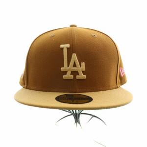 NEW ERA Union DODGERS CAP ドジャースキャップ 59FIFTY 帽子 6パネル ロゴ 刺繍 61.5cm 茶 ブラウン
