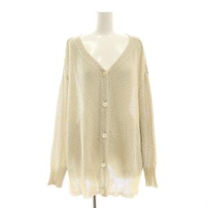 23SS カノコ2WAY Back開きカーディガン ニット 長袖 ベージュ /HK OS