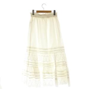 JOURNAL STANDARD relume 23AW コットンボイルタック刺繍ロングスカート フレア F 白 ホワイト /HK OS