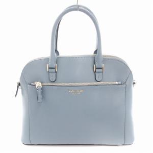 ハンドバッグ ショルダー 2WAY レザー 青 ブルー /AE