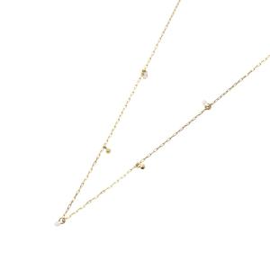 フローティナハート ネックレス K18 ダイヤモンド サンゴ