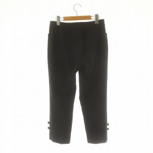 M'S GRACY 23SS 裾リボン クロップドパンツ 38 黒 ブラック