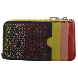 LOEWE コインケース 小銭入れ アナグラム L字ファスナー レザー マルチカラー