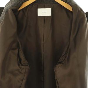 Framework 23AW ピンチェックバルカラーショートコート チェスター ウール 総裏地 茶 ブラウン /MI OS