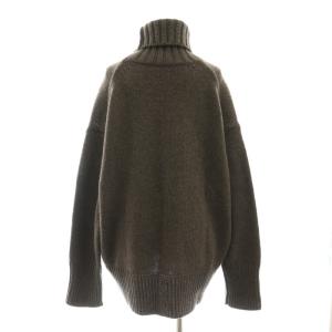 GALERIE VIE ファインウール ハイネックプルオーバー ニット セーター 長袖 M 茶 ブラウン 23-02-95-02301