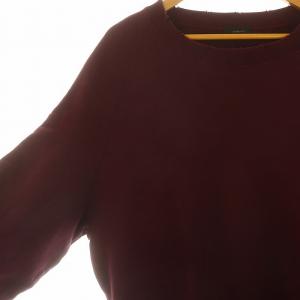 UNDERCOVER ボロリブ オーバーサイズ スウェットトレーナー 長袖 プルオーバー コットン 2 M ボルドー