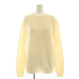 クルーネックニット セーター 長袖 XS/46 アイボリー