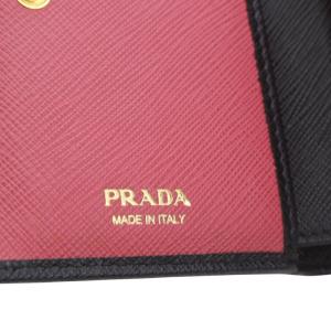 PRADA 三つ折り財布 サフィアーノレザー ブラック 1MH025