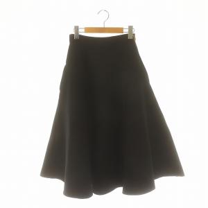 DOUBLE FACE MI MOLLET FLARE スカート 01 ブラック