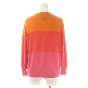 COACH カシミヤ カーディガン 長袖 ひねりボタン S オレンジ ピンク /YQ OS