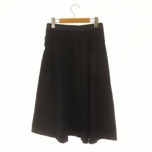 BLUE LABEL CRESTBRIDGE 2点セット ブライトギャバスカート オーバースカート チェック柄 レース プリーツ ひざ丈 36 S 紺 ネイビー