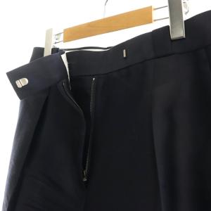 ebure 24AW Silk Wool Twill Pants パンツ テーパード センタープレス タック ジッパーフライ