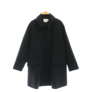24AW スタンドカラー ミドルコート 36 ブラック