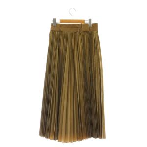 HYKE ×THE NORTH FACE TEC SHELL SKIRT スカート プリーツ ロング M ベージュ