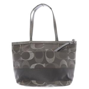 COACH シグネチャー トートバッグ ハンドバッグ グレー F20429