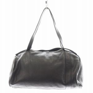 IL BISONTE ハンドバッグ ドラム型 レザー 黒 ブラック