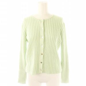 コットンシルクリブ クルーネックカーディガン ニット 長袖 S ミント /ES OS