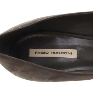FABIO RUSCONI パンプス スエード ポインテッドトゥ 37 24cm グレー /AK23