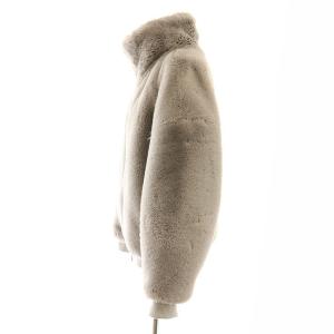 LANVIN en Bleu フェイクファージャケット ブルゾン ジップアップ 38 ラベンダーグレー