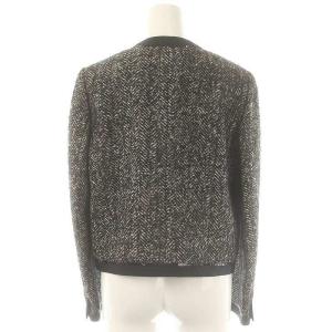 Leilian セットアップ スーツ 上下 ノーカラージャケット タイトスカート 膝丈 ニット モヘヤ混 アルパカ混 スパンコール装飾 9