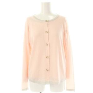 アンサンブル 2点セット 配色ライン クルーネック ニット シアー カットソー カーディガン 長袖 9