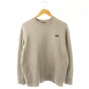 PLAIN LOGO CREW スウェット プルオーバー 長袖 裏起毛 L グレー NT62241R