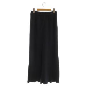 IENA 23AW ダブルサテンスカート ロング タイト スリット 36 紺 ネイビー