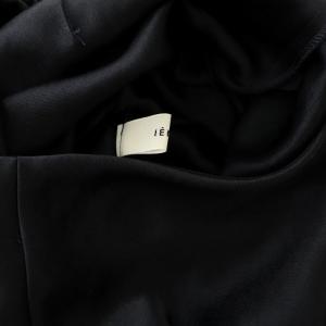 IENA 23AW ダブルサテンスカート ロング タイト スリット 36 紺 ネイビー