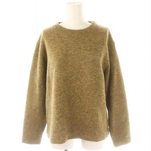SOFT SHETLAND WOOL ニット セーター 長袖 ウール 2 M 茶 ブラウン /AQ OS