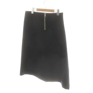 sacai ウール デザイン ラップスカート ひざ丈 2 黒 ブラック /MF OS