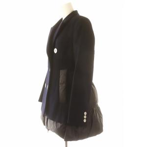sacai Wool Melton x Puffer Jacket 2 ネイビー