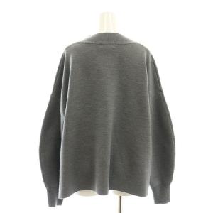 IENA 23AW スーパーファインスムースショートカーディガン 長袖 ニット ウール グレー