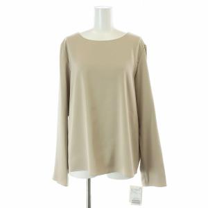 24AW Double Satin ブラウス 長袖 クルーネック F ベージュ 24051922101030
