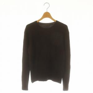 Compact Pullover リブニット セーター 長袖 ウール 茶 ブラウン /MI OS