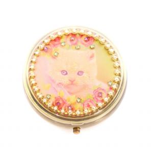 マジカルキャット ピルケース アクセサリーケース マルチケース ラインストーン ゴールドカラー /KU