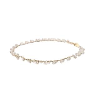 agete スパークル ブレスレット SPARKLE BRACELET K10 ゴールド 白 ホワイト